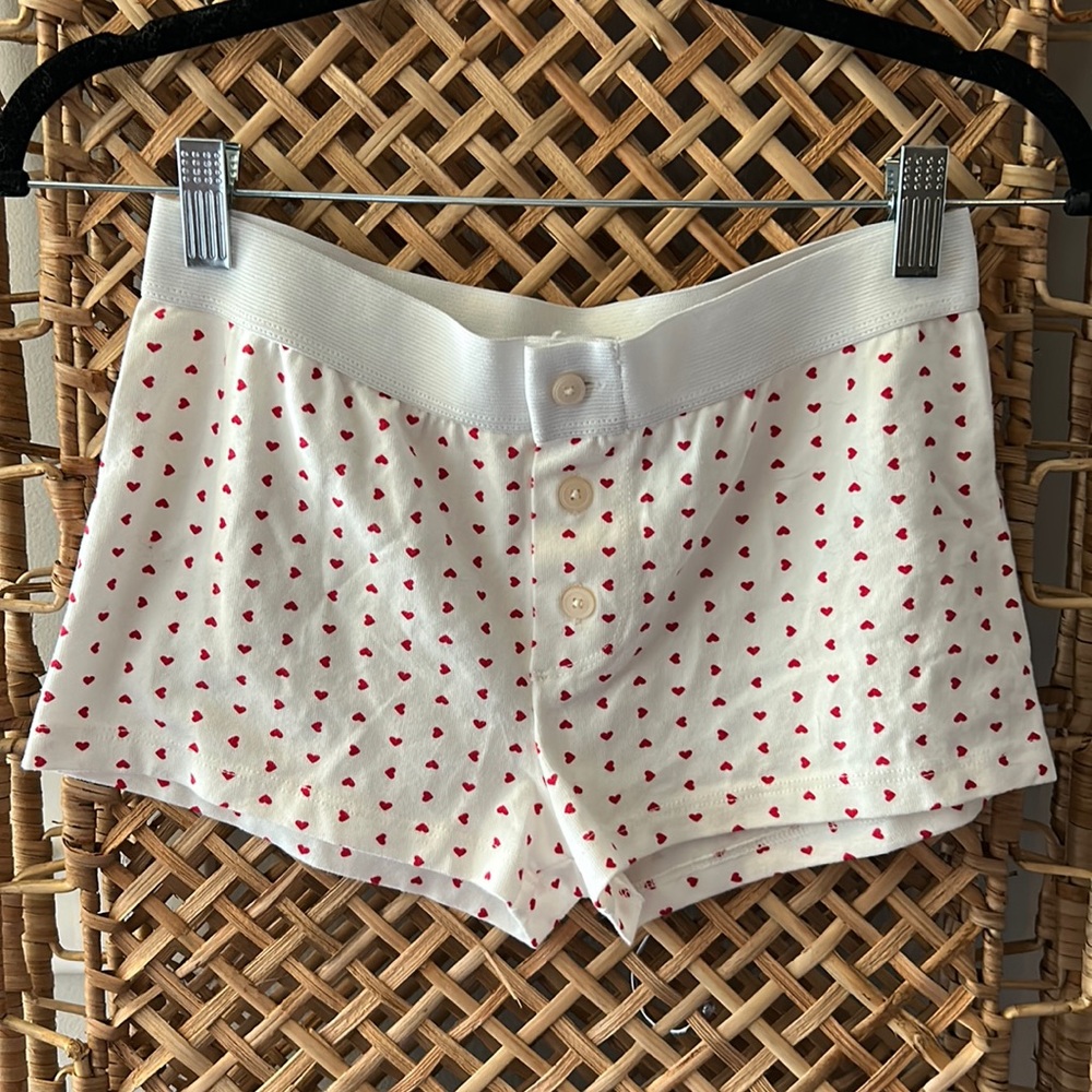 Brandy Melville Heart Boxer Shorts